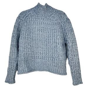 Chunky Knit Sweater Turtleneck Light Blue by MP|C Size S GUC